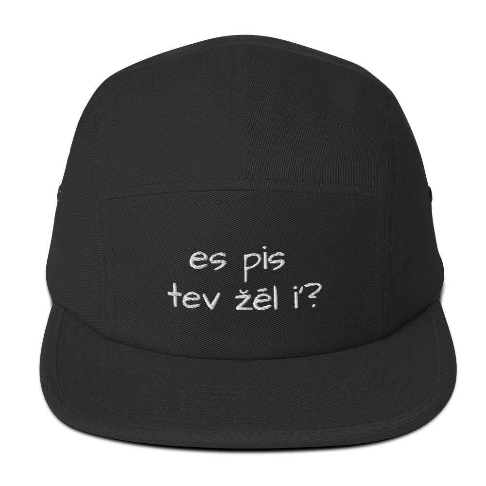 Es pis tev žēl i'? CEPURE (5-PANEL MELNA)